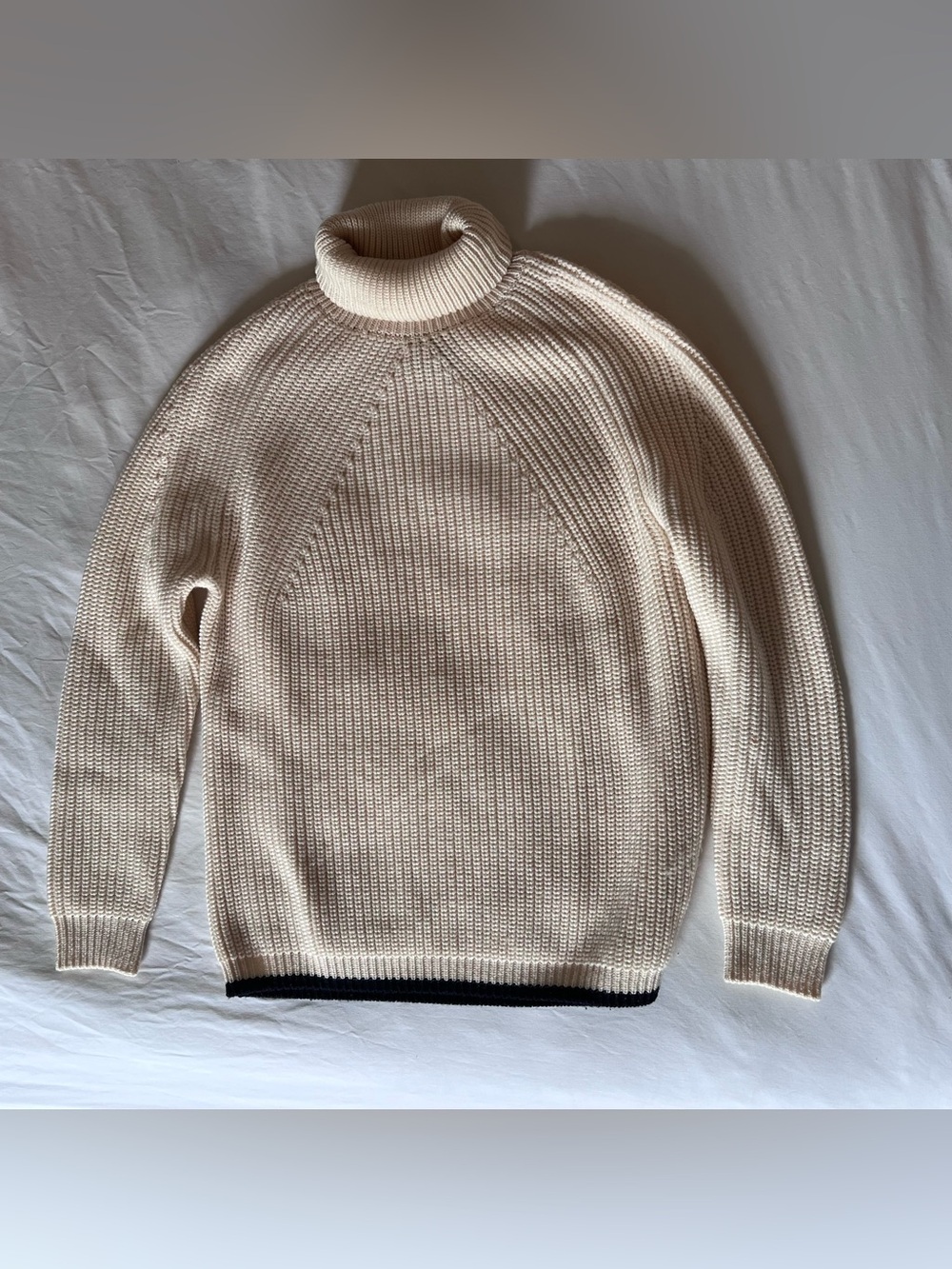 Batoner Japanese Wool Sweater Cream Turtleneck Size 2